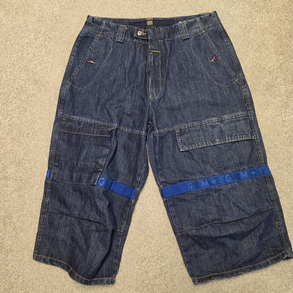 Vintage Marithe Francois Girbaud Jorts Mens 38 Baggy Shuttle Tape Y2K Grunge 90s